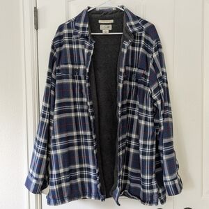 L.L. Bean Gray and Blue Traditional Fit Shirt